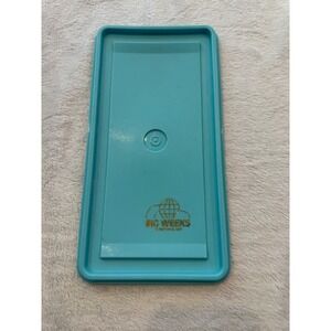 Vintage Tupperware 1987 Big Weeks Teal Blue Rectangular Replacement Lid 1620-4